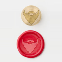 Santa father christmas graphic beard wax seal stamp