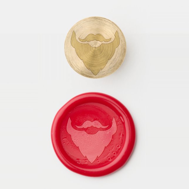 Santa father christmas graphic beard wax seal stamp (Stamped)