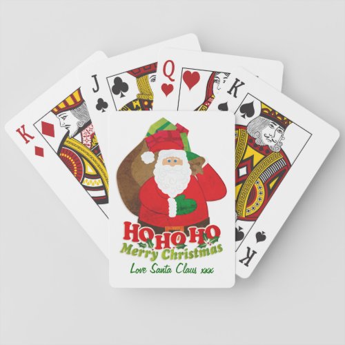 Santa Father Christmas named gift playing cards
