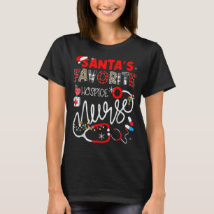 Santa Favorite Hospice Nurse Christmas Nursing T-Shirt