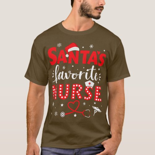 Santa favorite nurse for christmas in hospital T_Shirt