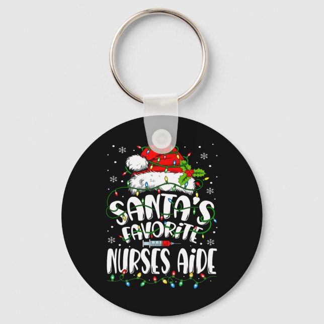 Santa Favorite Nurses Aide Christmas Nursing Istan Keychain (Front)