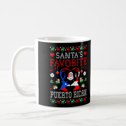 Santa Favorite Puerto Rican Christmas Gift Ugly Sw Coffee Mug