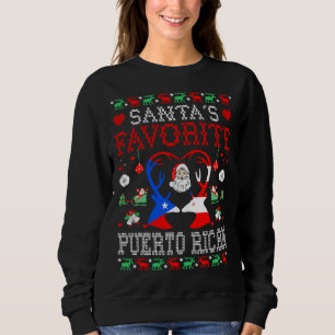 Santa Favorite Puerto Rican Christmas Gift Ugly Sw Sweatshirt