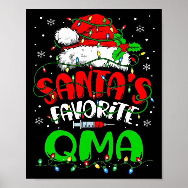 Santa Favorite Qma Christmas Qualified Medical Aid Poster (Front)