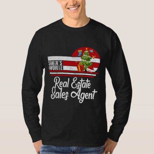Santa Favorite Real Estate Sale Agent Christmas T_Shirt