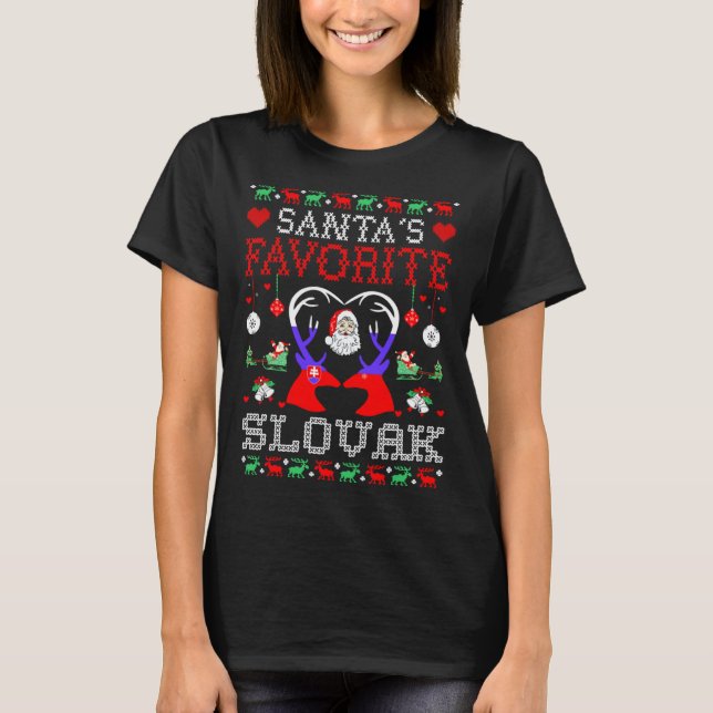Santa Favorite Slovak Christmas  Ugly Sweater (Front)