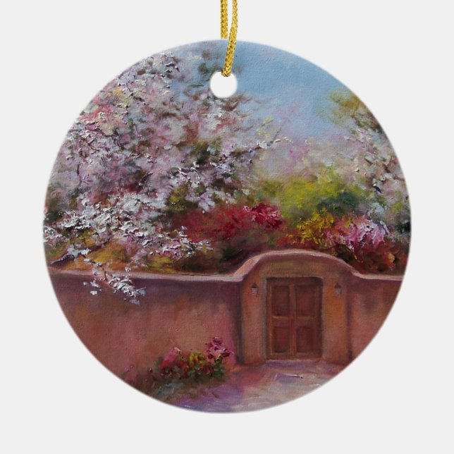 Santa Fe Archway Ceramic Ornament (Front)