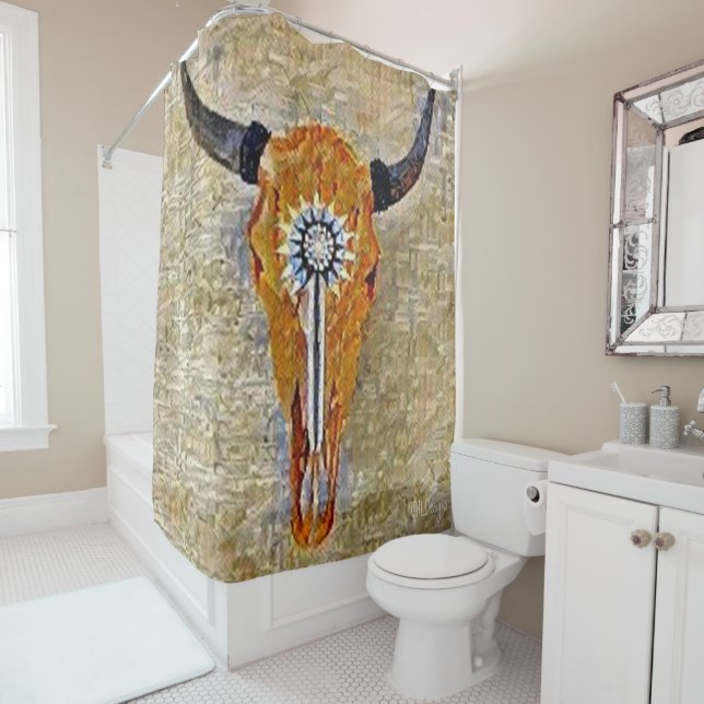 Santa Fe Design 1- shower curtain (In Situ)