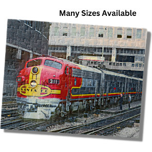 Santa Fe Diesel Locomotive Engine Train Railroad   Jigsaw Puzzle