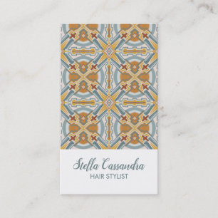 Santa Fe Geometric Tile Pattern Business Card