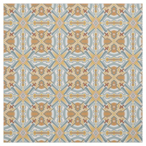 Santa Fe Geometric Tile Pattern Fabric