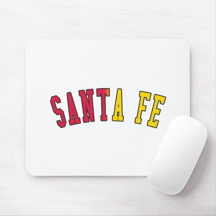 Santa Fe in New Mexico State Flag Colors Mouse Pad