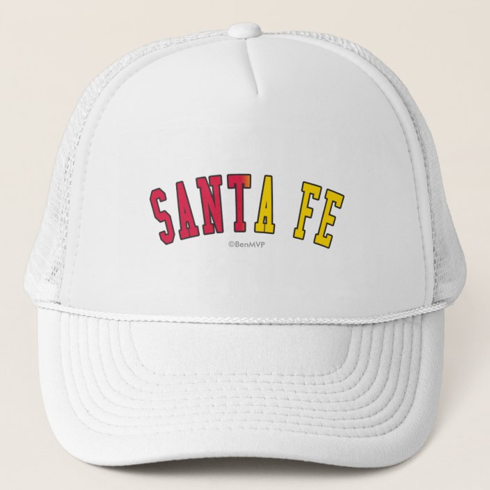 Santa Fe in New Mexico State Flag Colors Trucker Hat