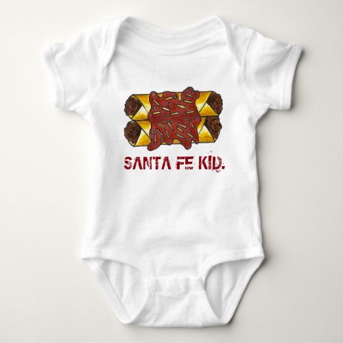 Santa Fe Kid New Mexico NM Enchiladas Foodie Baby Bodysuit