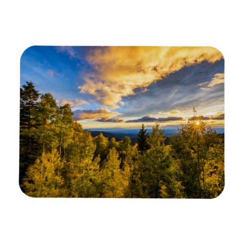 Santa Fe National Forest at Sunset in Autumn Magnet