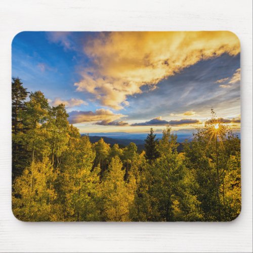 Santa Fe National Forest at Sunset in Autumn Mouse Pad