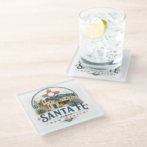Santa Fe New Mexico Adobe Architecture Southwest Glass Coaster