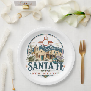 Santa Fe New Mexico Adobe Architecture Southwest Paper Plates