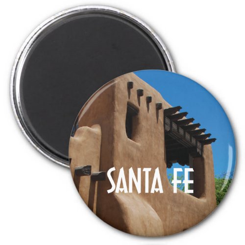 Santa Fe New Mexico Adobe Building Photo Magnet