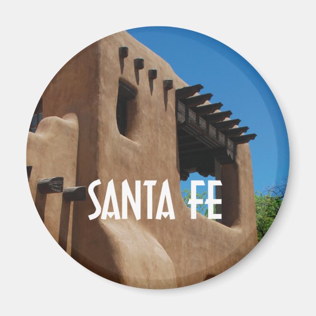 Santa Fe New Mexico Adobe Building Photo Magnet (Front)