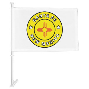 Santa Fe New Mexico Car Flag