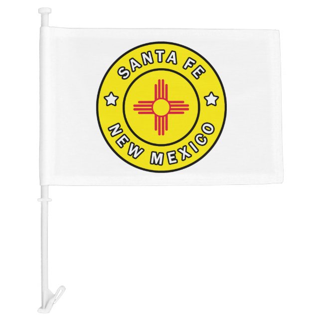 Santa Fe New Mexico Car Flag (Front)