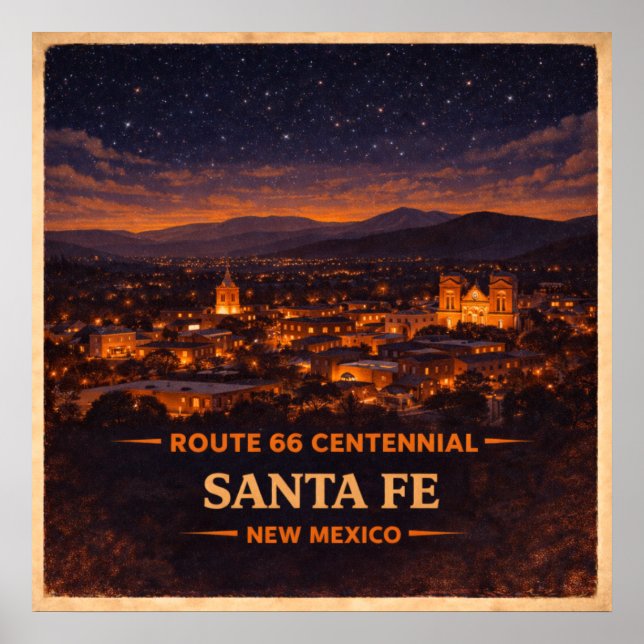 Santa Fe New Mexico Centennial Poster (Front)