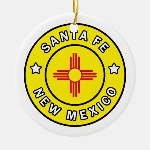Santa Fe New Mexico Ceramic Ornament
