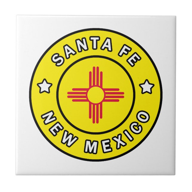 Santa Fe New Mexico Ceramic Tile (Front)