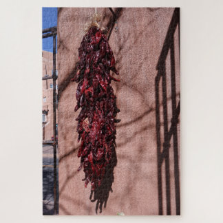 Santa Fe New Mexico Chili Ristras Scenic Jigsaw Puzzle
