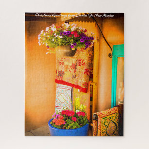 Santa Fe New Mexico.Christmas Greetings Jigsaw Puzzle