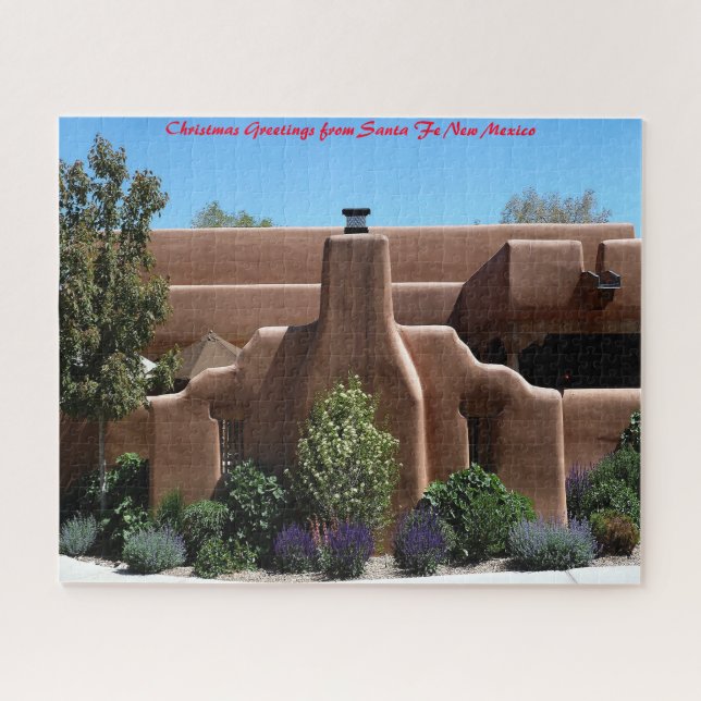 Santa Fe New Mexico.Christmas Greetings Jigsaw Puzzle (Horizontal)