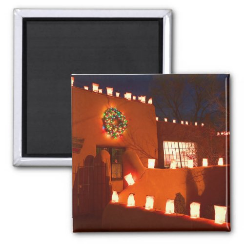 Santa Fe New Mexico Christmas  Magnet