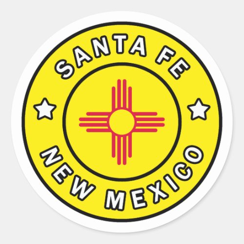 Santa Fe New Mexico Classic Round Sticker