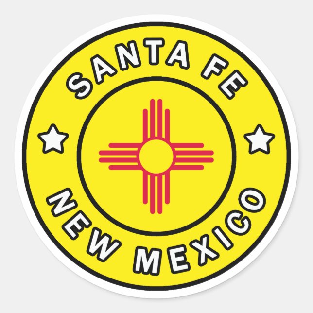 Santa Fe New Mexico Classic Round Sticker (Front)