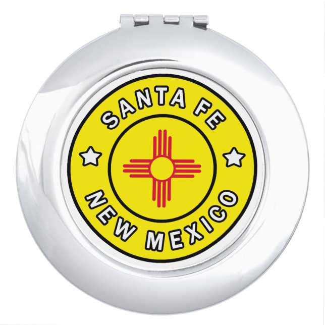 Santa Fe New Mexico Compact Mirror (Front)