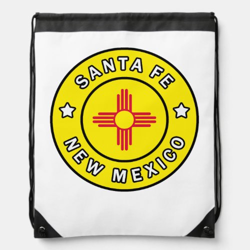 Santa Fe New Mexico Drawstring Bag