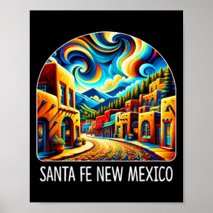 Santa Fe New Mexico - Expressionism Art - Poster