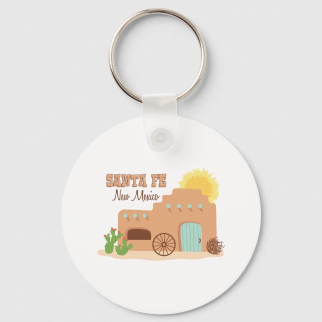 Santa Fe New Mexico Keychain (Front)