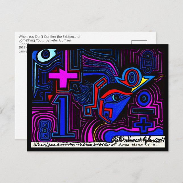 Santa Fe New Mexico Outsider Postmodern Art Postcard (Front/Back)