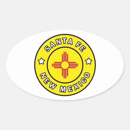 Santa Fe New Mexico Oval Sticker