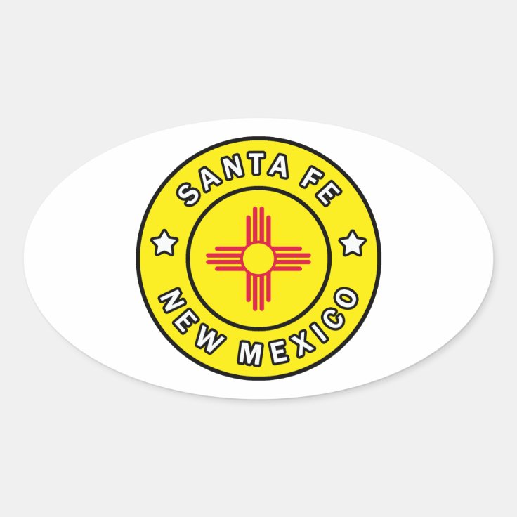Santa Fe New Mexico Oval Sticker Zazzle
