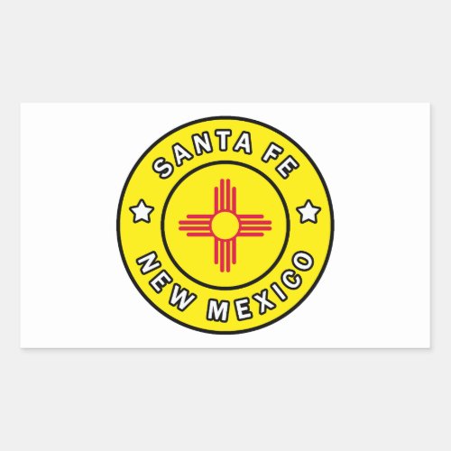 Santa Fe New Mexico Rectangular Sticker