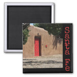 Santa Fe New Mexico Red Door And Adobe Magnet at Zazzle