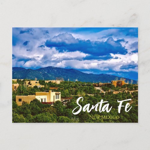 Santa Fe New Mexico Scenic Postcard