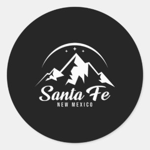 Santa Fe New Mexico Ski Resort Skiing Snowboarding Classic Round Sticker