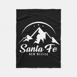 Santa Fe New Mexico Ski Resort Skiing Snowboarding Fleece Blanket