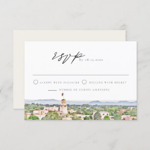SANTA FE New Mexico Skyline Wedding RSVP Card