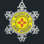 Santa Fe New Mexico Snowflake Pewter Christmas Ornament<br><div class="desc">Santa Fe New Mexico</div>